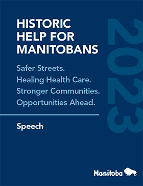 Historic Help for Manitobans - Budget 2022 Speech cover